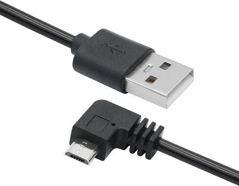 11FT 90 Degree Micro USB Power Cable, Right Angle Micro USB Dash Cam Charging Cord, for Car Dash Cam, Phones and Other Micro USB Devices Charging in Kuwait