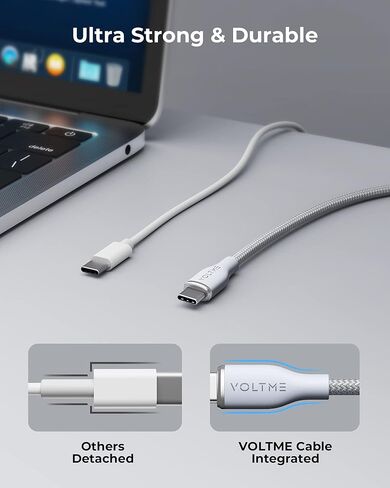 VOLTME USB C to USB C Cable (6ft 60W, 2Pack), USB 2.0 Type C Charging Cable Fast Charger for MacBook Pro 2020, iPad Pro 2020, iPad Mini, MacBook Air 2020, Galaxy S21, Switch (Green) in Kuwait