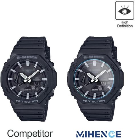 (3 قطع) Mihence متوافق مع واقي الشاشة CASIO GA-2100، شاشة زجاجية مقسى حقيقية مقاومة للخدش 9H in Saudi Arabia