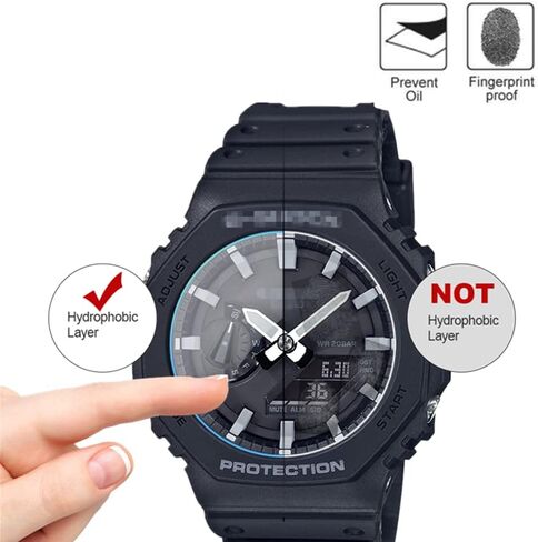 (3 قطع) Mihence متوافق مع واقي الشاشة CASIO GA-2100، شاشة زجاجية مقسى حقيقية مقاومة للخدش 9H in Saudi Arabia
