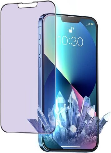 PERFECTSIGHT Sapphire Anti Glare Anti Blue Light Screen Protector Designed for iPhone 13/13 Pro - Eye Protection Diamond Hard Tempered Glass - Matte Military Grade Shatterproof Bubble Free (6.1 inch) in Saudi Arabia