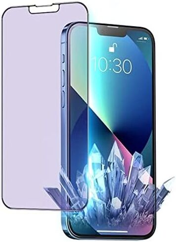 واقي شاشة PERFECTSIGHT Sapphire مضاد للوهج ومضاد للضوء الأزرق مصمم لهاتف iPhone 13/13 Pro - زجاج مقسى صلب لحماية العين - درجة عسكرية غير لامعة مقاومة للكسر وخالية من الفقاعات (6.1 بوصة) in Kuwait