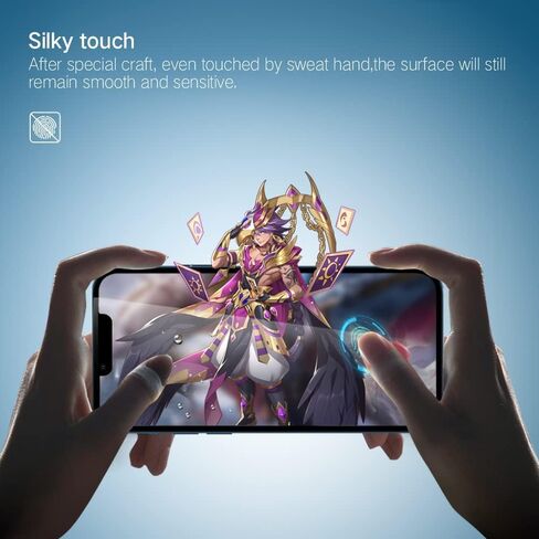 واقي شاشة PERFECTSIGHT Sapphire مضاد للوهج ومضاد للضوء الأزرق مصمم لهاتف iPhone 13/13 Pro - زجاج مقسى صلب لحماية العين - درجة عسكرية غير لامعة مقاومة للكسر وخالية من الفقاعات (6.1 بوصة) in Kuwait