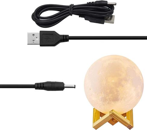 Boda Moon Lamp Charging Cable, USB Cable Compatible for BRIGHTWORLD/HYODREAM/SEGOAL/Mydethun/Balkwan LED 3D Star Light (USB DC3.5) in Saudi Arabia