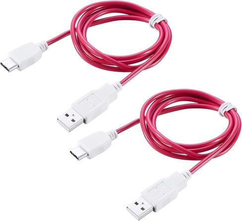 كابل شحن كيسمارت مكون من قطعتين لجهاز Nabi DreamTab، Nabi Jr.، Nabi 2S، Nabi Elev-8، Nabi XD، Nabi Jr.S (أحمر) in Saudi Arabia