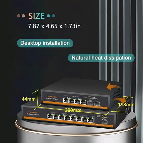 4 منافذ 2.5G PoE Switch مع 10G SFP + Slot IEEE802.3af/at 30W حتى 75W 10/100/1000M/2.5G محول إيثرنت لسطح المكتب غير مُدار من ألياف الشبكة 110-240 فولت تيار متردد in Saudi Arabia