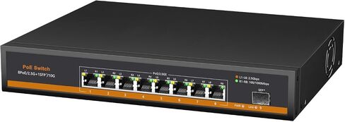 4 منافذ 2.5G PoE Switch مع 10G SFP + Slot IEEE802.3af/at 30W حتى 75W 10/100/1000M/2.5G محول إيثرنت لسطح المكتب غير مُدار من ألياف الشبكة 110-240 فولت تيار متردد in Saudi Arabia