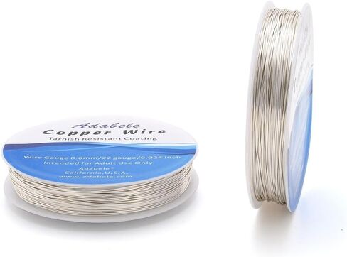 Adabele 124 Feet (38 Meters) Premium Tarnish Resistant Jewelry Making Wire (Wire - 0.6mm/22 Gauge) Light KC Gold Plated Brass for Jewelry Crafting Making BF286-6 in Saudi Arabia