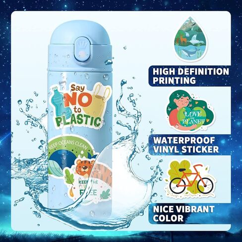 ملصقات حماية البيئة 50 ملصق فينيل أخضر مقاوم للماء للأطفال في سن المراهقة والبالغين للكمبيوتر المحمول والكمبيوتر المحمول والجيتار والأمتعة والهاتف وزجاجة مياه لحماية الأرض in Kuwait