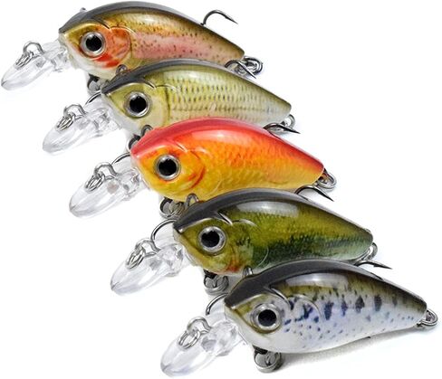 CrankBait Mini CrankBaits طُعم صيد الأسماك الضحلة والغوص العميق العائمة طُعم صلب لباس وسمك السلمون المرقط والبايك والمياه العذبة in Saudi Arabia