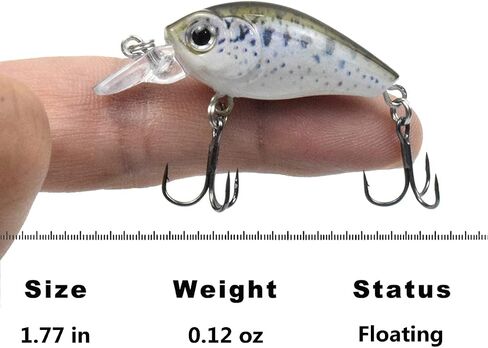 CrankBait Mini CrankBaits طُعم صيد الأسماك الضحلة والغوص العميق العائمة طُعم صلب لباس وسمك السلمون المرقط والبايك والمياه العذبة in Saudi Arabia