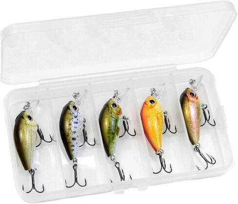 CrankBait Mini CrankBaits طُعم صيد الأسماك الضحلة والغوص العميق العائمة طُعم صلب لباس وسمك السلمون المرقط والبايك والمياه العذبة in Saudi Arabia