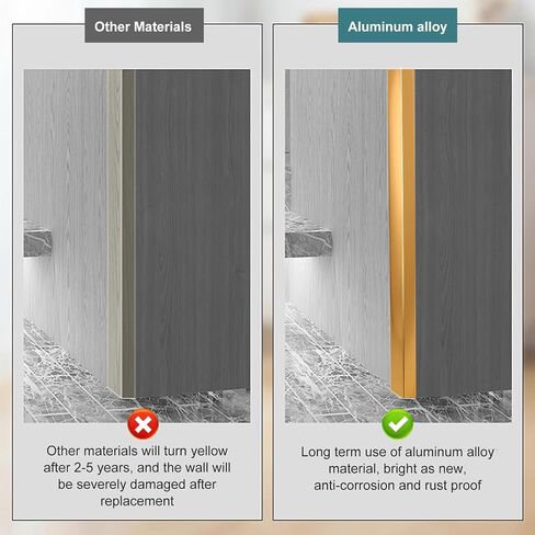 Corner Guards for Walls, Aluminum L Molding Corner Protectors for Walls, 3PCS Wall Corner Guard Protector with 89-Degree Angle,0.8IN x 0.8IN x 3FT (Gold) in Saudi Arabia