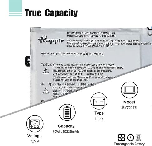 LBV7227E Laptop Battery Replacement for LG Gram 15 2020 15Z90N 16 2021 16ZD90P 16Z90P 16Z90PC 16Z90PG 16T90P 2-in-1 17 2020 17Z90N 17 2021 17Z90P Series in Saudi Arabia