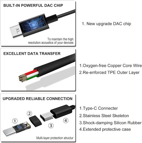 سماعات رأس USB C لأجهزة Samsung S24 S23 S22 Z Flip 5 Fold 4 سماعات أذن سلكية مع ميكروفون وباس عميق لهاتف iPhone 15 Pro Max Plus Type C سماعات أذن Google Pixel 6 OnePlus 9 Pro iPad Pro/Mini in Saudi Arabia
