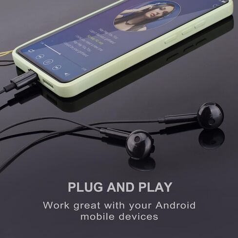 سماعات رأس USB C لأجهزة Samsung S24 S23 S22 Z Flip 5 Fold 4 سماعات أذن سلكية مع ميكروفون وباس عميق لهاتف iPhone 15 Pro Max Plus Type C سماعات أذن Google Pixel 6 OnePlus 9 Pro iPad Pro/Mini in Saudi Arabia