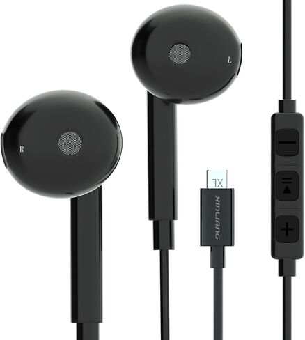 سماعات رأس USB C لأجهزة Samsung S24 S23 S22 Z Flip 5 Fold 4 سماعات أذن سلكية مع ميكروفون وباس عميق لهاتف iPhone 15 Pro Max Plus Type C سماعات أذن Google Pixel 6 OnePlus 9 Pro iPad Pro/Mini in Saudi Arabia
