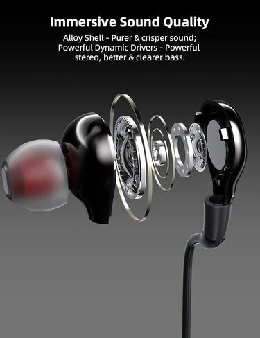 سماعات رأس USB C لهاتف iPhone 16 15 Pro Plus Samsung S24 S23 S22 Ultra Flip Fold A53، سماعات أذن سلكية بخاصية إلغاء الضوضاء داخل الأذن من النوع C، ميكروفون للتحكم في مستوى الصوت لجهاز iPad Pro، Pixel 8 7a 6 in Kuwait