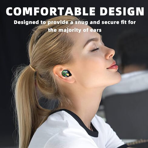 FADACHY Earbuds,Bluetooth 5.3 in Ear Headphones Built-in Microphon,HiFi Stereo Sound,LCD Recharger Case,Touch Control Earphones for Sport Running Waterproof,Blac in Kuwait