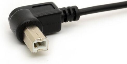 1.5M USB to Printer Adapter Cables 90 Degree USB 2.0 A Male to B Down Angle Plug Converter Lead 480Mbps High Speed Adaptor Scanner Extension Cord (Down) in Kuwait