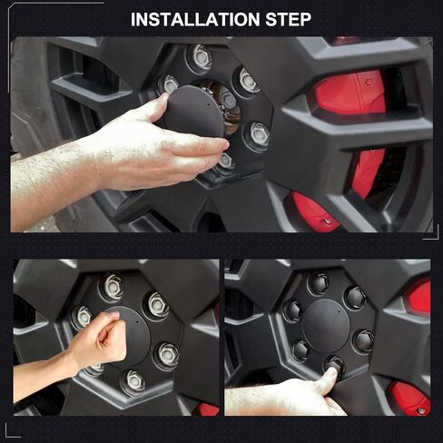 4 قطعة التغطية الكاملة عجلة مركز المحور قبعات غطاء ل تسلا Cybertruck 2024 الملحقات القابلة للإزالة الأسود سهلة التركيب مجموعات مانع االصدأ in Kuwait