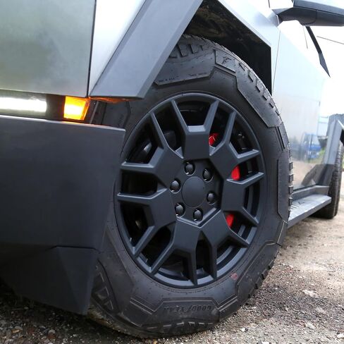 4 قطعة التغطية الكاملة عجلة مركز المحور قبعات غطاء ل تسلا Cybertruck 2024 الملحقات القابلة للإزالة الأسود سهلة التركيب مجموعات مانع االصدأ in Kuwait