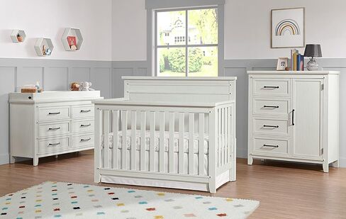Soho Baby Ellison Premium Changing Topper for 6-Drawer Dresser, Rustic White in Saudi Arabia