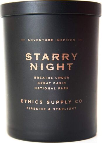 Ethics Supply Co. Moonlight Surnada Candle | 12 oz | Velvety Cypress, Sea Salt, Native Bay Laurel, Coastal Redwood | Infused with Essential Oils & A Premium Grade of Aromatic Oils in Saudi Arabia