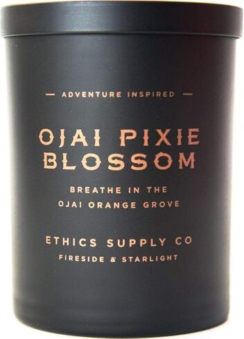 Ethics Supply Co. Moonlight Surnada Candle | 12 oz | Velvety Cypress, Sea Salt, Native Bay Laurel, Coastal Redwood | Infused with Essential Oils & A Premium Grade of Aromatic Oils in Saudi Arabia