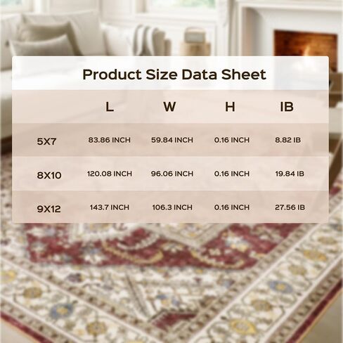 5x7 Area Rugs,Stain Resistant Washable Rug,Non-Slip Ultra-Thin Carpet for Living Room Entryway Bathroom Indoor (Brown, 5x7ft) in Saudi Arabia