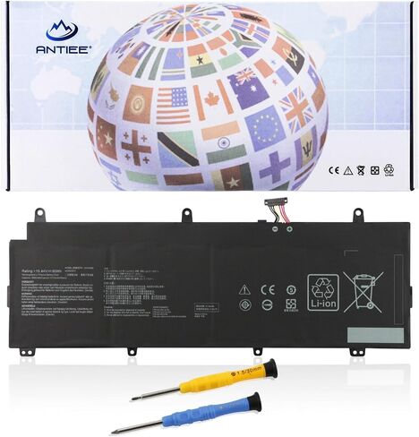 ANTIEE C41N1828 بطارية الكمبيوتر المحمول ASUS ROG Zephyrus S GX531 GX531G GX531GW GX531GV GX531GWR GX531GX GX531GXR GX531GX-XB76 Series 0B200-03020200 0B20003020200 4ICP4/72/77 15.44 فولت 60 وات في الساعة in Saudi Arabia