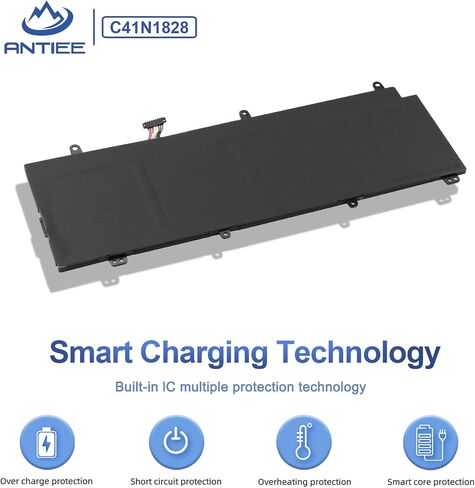 ANTIEE C41N1828 بطارية الكمبيوتر المحمول ASUS ROG Zephyrus S GX531 GX531G GX531GW GX531GV GX531GWR GX531GX GX531GXR GX531GX-XB76 Series 0B200-03020200 0B20003020200 4ICP4/72/77 15.44 فولت 60 وات في الساعة in Saudi Arabia