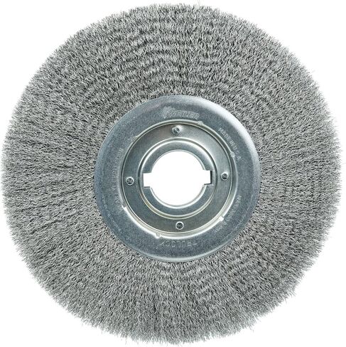 Weiler 06200 12" Medium Face Crimped Wire Wheel, .020" Steel Fill, 2" Arbor Hole, Made in The USA in Saudi Arabia