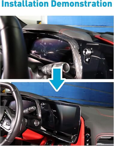 واقي شاشة 12 مناسب لـ 2020-2025 Corvette C8 GPS واقي شاشة رقائق وشاشة ملاحة لوحة القيادة ووحدة التحكم in Kuwait