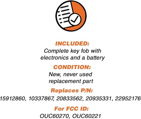Replacement Key Fob Car Entry Remote For Chevy Impala Monte Carlo Lucerne DTS OUC60270, 15912860 in Saudi Arabia