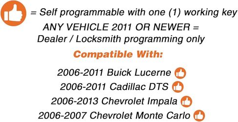Replacement Key Fob Car Entry Remote For Chevy Impala Monte Carlo Lucerne DTS OUC60270, 15912860 in Saudi Arabia