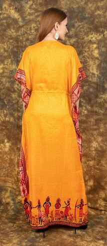 فستان قفطان نسائي مطبوع أفريقي تونك طويل ماكسي مقاس كبير فستان قفطان مطبوع من البوليستر لحفلات الشاطئ فستان نوم كيمونو غير رسمي in Kuwait