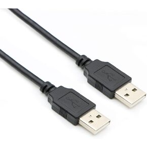 PASOW USB 2.0 Type A Male to Type A Male Extension Cable AM to AM Cord Black (10Feet/3M)