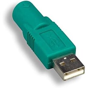 KENTEK USB 2.0 Type A Male to Mini DIN 6 Pin Female Mouse Adapter M/F Converter Port Saver Changer Coupler for PC Computer