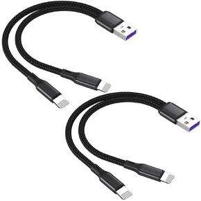 4FT Multi Splitter IP USB Charging Cable,2 in 1 Multiple i-Phone Charge Cable Nylon Cord,USB A to Dual i-Phone Port for Apple Phone 14/13/12/11 Pro Max/XS Max/XR/X/8,iPad Pro,Black(Charging Only)
