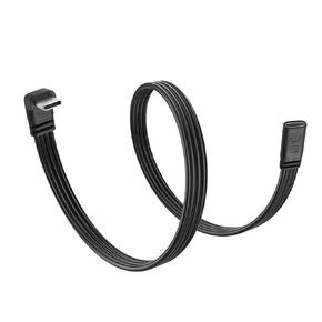 USB C Charger Cable ​90 Degree USB C 2.0 Male to Female Cable​Data Transfer 480Mbps.Flat Type C Charging Short Cable Suitable for Laptop,Mobile Phone,Tablet,Car Device