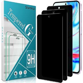 Slanku [3 Pack] Privacy Screen Protector for Samsung Galaxy A35 5G/ Samsung Galaxy A55 5G Tempered Glass Film, Anti-Spy, Easy to install, 9H Hardness