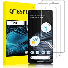 3 عبوات لواقي شاشة Google Pixel 7 Pro [ليس زجاجيًا]، [رفيع للغاية] [يدعم بصمات الأصابع] واقي شاشة مرن من مادة TPU بتغطية كاملة in Kuwait
