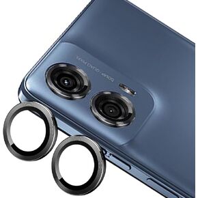2 Pack Camera Lens Protectors for Moto G Stylus 5G 2024, Scratch-Resistant Ultra-Thin Tempered Glass Camera Cover Screen Protector Metal Individual Ring Camera Lens Protector, Black
