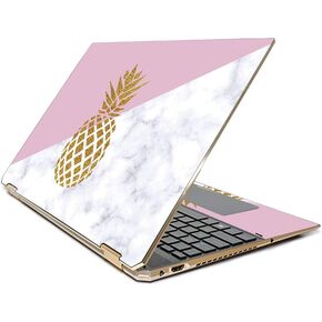 MightySkins Skin Compatible with HP Spectre x360 15.6" Gem-Cut (2019) - Pretty Pineapple | Protective, Durable, and Unique Vinyl Decal wrap Cover | Easy to Apply| Made in The USA