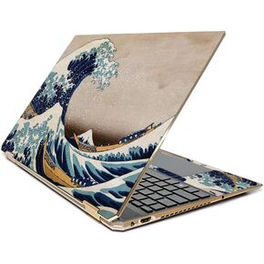 MightySkins Skin Compatible with HP Spectre x360 15.6" Gem-Cut (2019) - Great Wave of Kanagawa | Protective, Durable, and Unique Vinyl Decal wrap Cover | Easy to Apply| Made in The USA