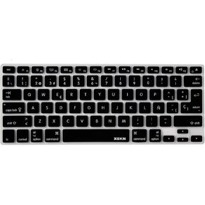 XSKN Spanish Language Silicone Keyboard Skin Cover for Macbook Air 13 & Macbook Pro 13 15 17 inch (US& European ISO Keyboard) (Black)