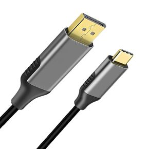 USB C to DisplayPort Cable 6FT, DP to USB C Cable for Monitor, USB-C to Displayport Cable, USB Type C to DP Cable Compatible with MacBook Pro/Air, iPad Pro, iMac, Dell XPS