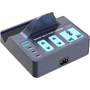 MaxLax Multi Functional Wireless Fast Charging Charger, 4-Port (1USB Port and 3PD), Fast Charging with 1000W Socket, Capable of Charging laptops, Phones, Tablets, and Other USB Devices