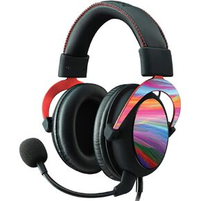 غلاف MightySkins متوافق مع سماعة الألعاب Kingston HyperX Cloud II - موجات قوس قزح | غطاء ملتف واقٍ ومتين وفريد ​​من نوعه من الفينيل | سهل التركيب والإزالة | صنع في الولايات المتحدة الأمريكية